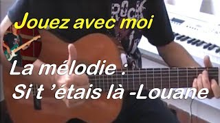 SI TETAIS LA  LOUANE  JOUER LA MELODIE TUTO GUITARE  PARTITION [upl. by Rebliw972]