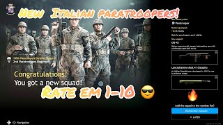 ENLISTED  let’s rate the NEW Italian paratrooper squad 😁 [upl. by Aekan]