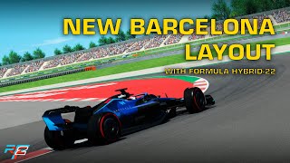 NEW BARCELONA LAYOUT  rFactor 2 Formula 1 2022  Spain  Williams  Alex Albon [upl. by Kcirdla]