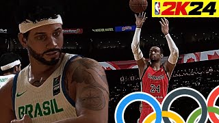 SEMIFINAL OLÍMPICA CONTRA A SELEÇÃO CANADENSE NBA 2K24 [upl. by Acirre175]