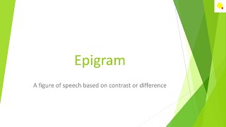 Epigram  A figure of speech  Rhetoric  iSmart Edu [upl. by Judus]