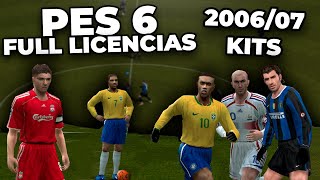 COMO INSTALAR PES 6 EN PC CON LICENCIAS Y UNIFORMES REALES DEL 200607 [upl. by Ettigirb]