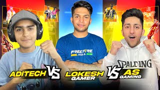 LOKESH GAMER VS AS GAMING VS ADITECH WINNER WIN GET 1M DIAMONDS FREE FIRE [upl. by Theran]