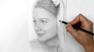 Realistic Portrait Drawing with Graphite Pencils [upl. by Anahsit]