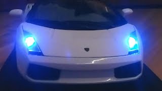 118 Lamborghini Gallardo Spyder Weiß LED Modellauto mit Beleuchtung Umbau auf Blaue LEDS Lights [upl. by Hersh]