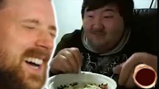 Forsen Reacts  Laughing guy who loves food goes nuts [upl. by Cosma547]