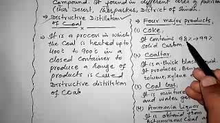 Coal as a major source of organic compounds Class 12 chemistry chapter 15 New Book [upl. by Suissac]