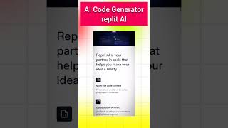 AI Code Generator  replit AI ai aitools replitai [upl. by Darnell]