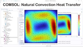 COMSOL Natural Convection Heat Transfer [upl. by Yadsnil]