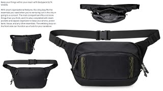 NEW BODYPACK ELTA VISION SLING BAG 6L BLACK  920002176  TAS BODYPACK 2023 [upl. by Suoivatnom]