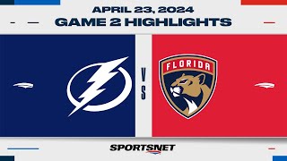 NHL Game 2 Highlights  Lightning vs Panthers  April 23 2024 [upl. by Yreva]