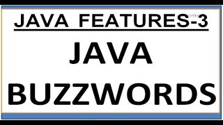 JAVA FEATURES in hindi  java buzzwords in hindi [upl. by Podvin]