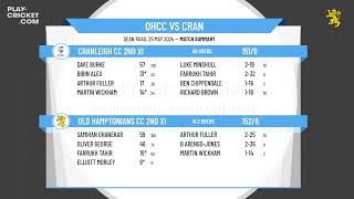 Old Hamptonians v Cranleigh  Surrey Division One 2nd XI [upl. by Nnylarat]