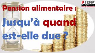 Pension alimentaire  jusquà quand la payer [upl. by Aekan957]