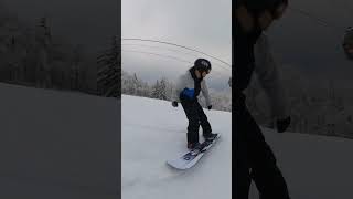 Never Summer Proto Slinger Snowboard Review An asym pressable jib board that can grip ice [upl. by Naples]