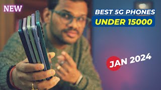 TOP 5 Best 5G Phones Under 15000 in JAN 2024 l Best Mobile Under 15000 [upl. by Omle]