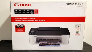 Canon PIXMA TS3522 TS Series Wireless All in One Color Inkjet Printer White Print Scan Copy [upl. by Aisel]