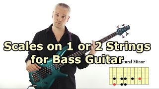 1 and 2 String Scales for Bass Guitar L58 [upl. by Slein]