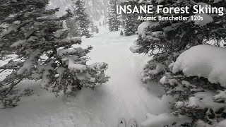 INSANE Forest Skiing In Light Density Powder ❄️ Atomic Bent Chetler 120 Powder Skiing [upl. by Ardnoed]