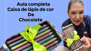 Aula especial com técnicas para tingir chocolate e fazer uma lembrança para o dia dos professores ✏️ [upl. by Lerat]