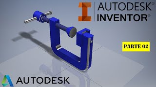 Prensa en C Ensamble  Parte 22  Autodesk Inventor  Tutorial Español [upl. by Enyamert]