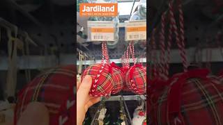 ✨jardiland arrivage noël christmas couronne pin tartan rouge christmasdecor gnome cloche [upl. by Drucie]