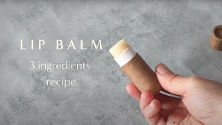 How to make all natural lip balm 3 ingredients [upl. by Server]