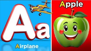 Phonics Song with Words  A for Apple  ABC Alphabet Song with Sound for Children  Abc Cartoon [upl. by Nollahp]