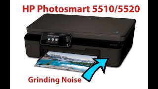 HP Photosmart 5520 Makes Grinding Noise amp Carriage Jam • Service Station Repair [upl. by Elayne820]