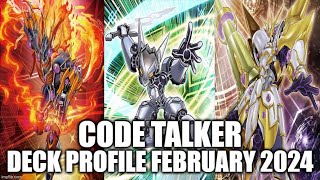 CODE TALKER DECK PROFILE FEBRUARY 2024 YUGIOH [upl. by Daryl]