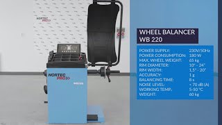 Nortec PRO  Wheel Balancer WB220 ENG [upl. by Mick]