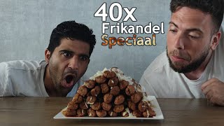 40 FRIKANDELLEN Speciaal FRIKADEL EATING CHALLENGE 1 [upl. by Costanzia]