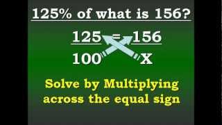 Equations and Percents Working with percentages over 100 Video 5 of 5 [upl. by Matland]