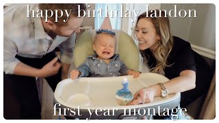 happy birthday landon  first year montage [upl. by Boonie]