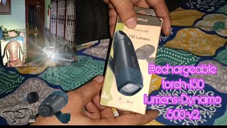 rechargeable torch150 lumensdynamo 500v2 daily use and camping 🏕️ purpose [upl. by Dinesh]