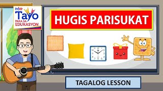 HUGIS PARISUKAT  MGA BAGAY NA HUGIS PARISUKAT  PARISUKAT  SQUARE TAGALOG LESSON [upl. by Radmilla709]