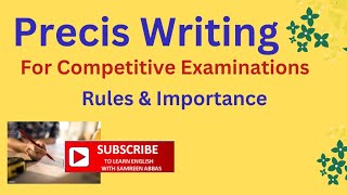 Precis Writing How to write precis Precis Writing in English for CSS [upl. by Hesketh]