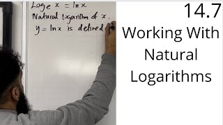 Edexcel AS Level Maths 147 Working With Natural Logarithms [upl. by Eiznekcam901]