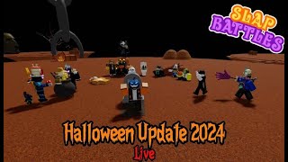 Slap Battles Live Stream  Getting the Halloween Gloves [upl. by Puduns265]