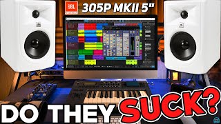 DO THEY SUCK JBL 305P MKII 5quot POWERED STUDIO MONITORS [upl. by Ahdar]