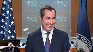 US official laughs at question about invading other countries [upl. by Ennoryt]