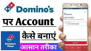 Dominos App Par Account Kaise Bnaye  How To Create Account In Dominos App [upl. by Nol201]