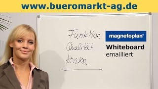 Whiteboard Magnetoplan emailliert mit Aluminiumrahmen [upl. by Salangi]