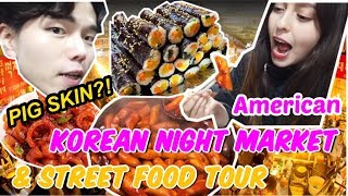 KOREAN STREET FOOD TOUR at Gwangjang Market  traditional food mukbang vlog seoul  Pig Skin [upl. by Mandelbaum]