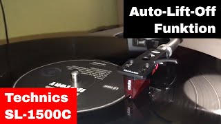 Technics SL1500C Plattenspieler  AutoLiftOffFunktion im Detail [upl. by Halas]