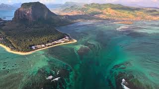 Underwater Waterfall amp Le Morne in Mauritius  4k HDR HLG [upl. by Tankoos456]