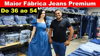 COMPRE NA MAIOR FÁBRICA DE JEANS PREMIUM VESTIDOS SAIAS JARDINEIRAS JAQUETA DO 36 AO 54 [upl. by Euqinemod]