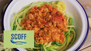 Courgette Spaghetti With Turkey Bolognese  Cooking For Kids [upl. by Issiah]