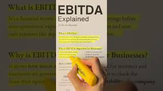 EBITDA Explained Simply finance knowledge [upl. by Mandeville]