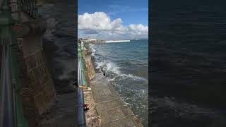 The waves down Penzance promenade October 3rd 2024￼ [upl. by Lorrac825]